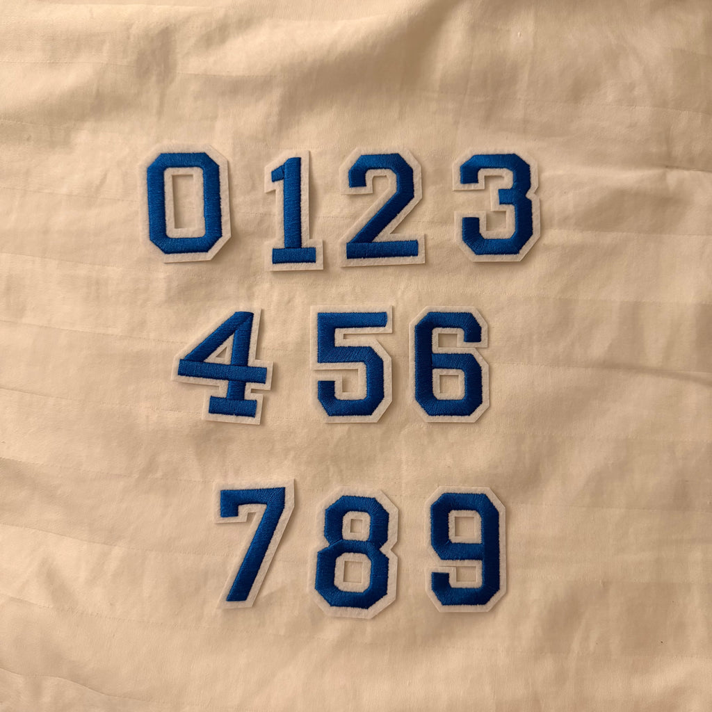 Numbers iron on patches