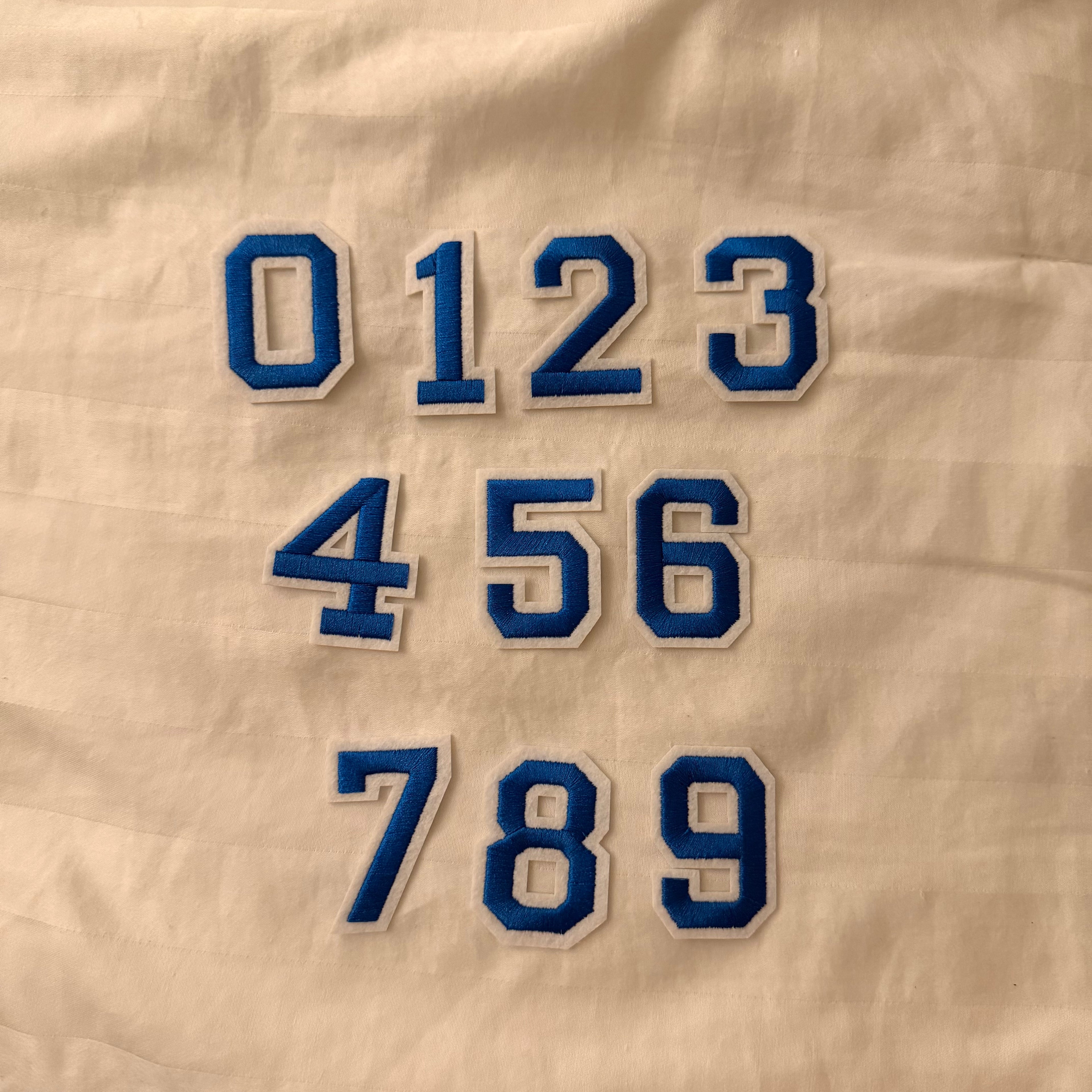 Numbers iron on patches