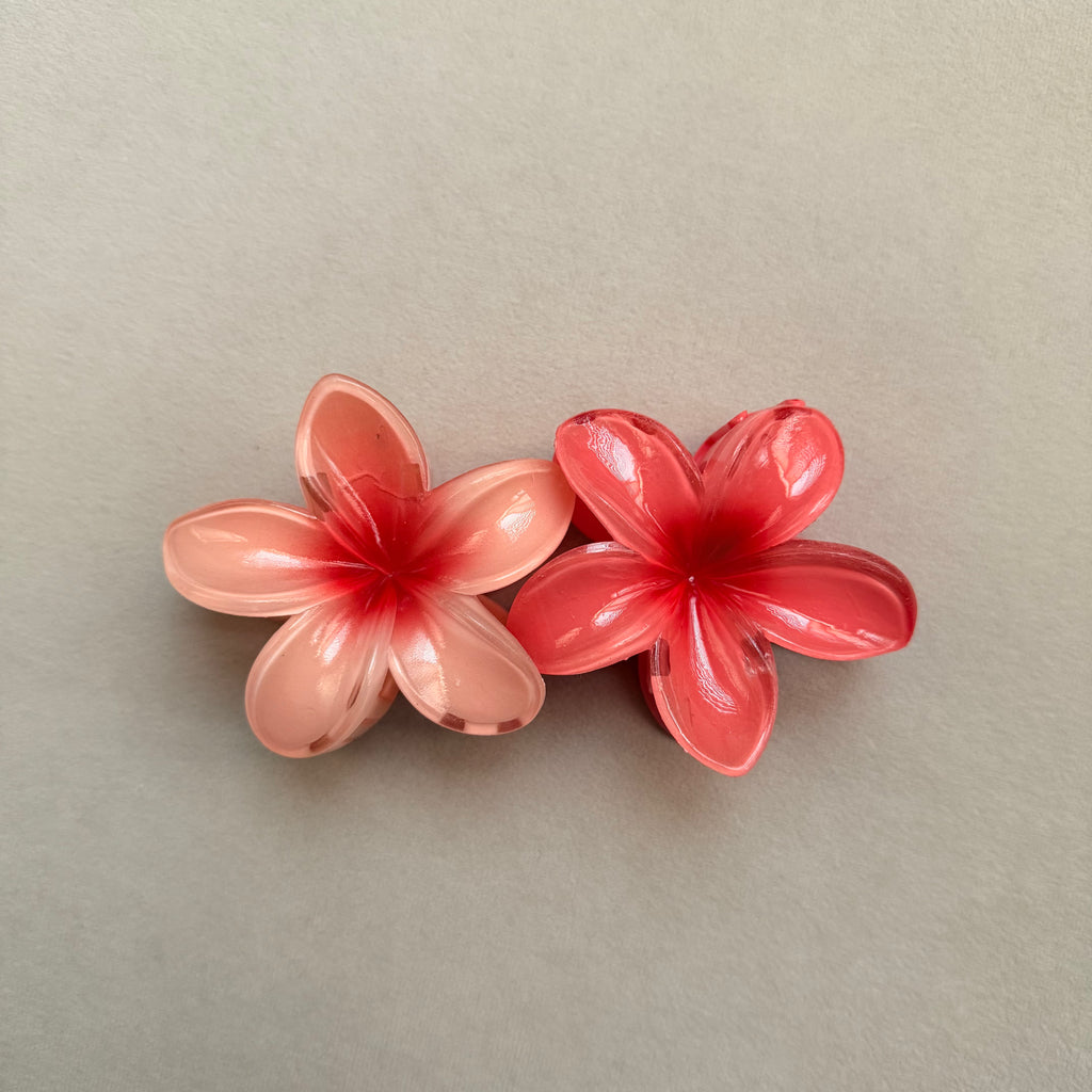 Floral shark Hair clips
