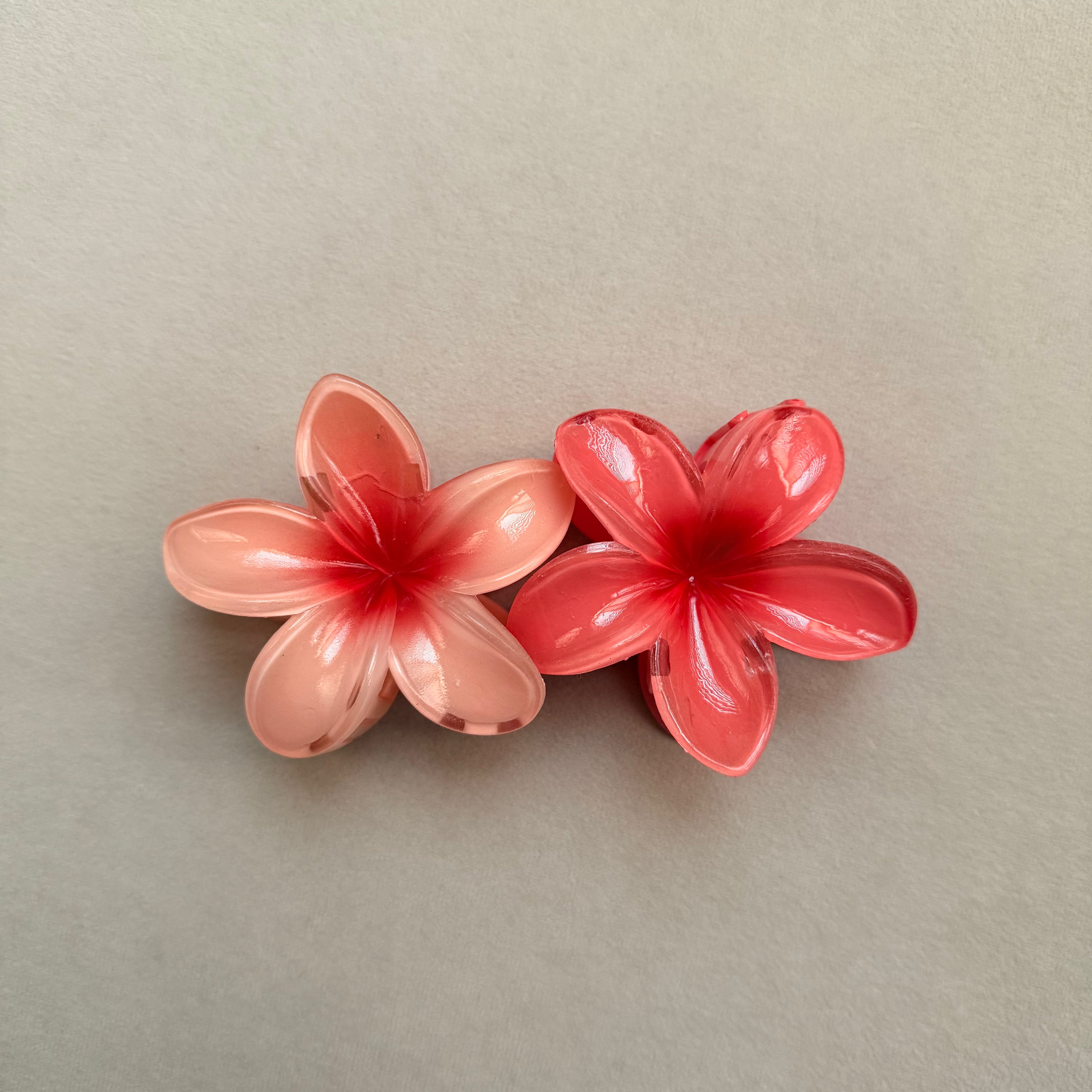 Floral shark Hair clips
